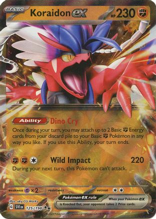 Koraidon ex - 125/198 SV01: Scarlet & Violet Base Set 125/198 Near Mint Double Rare English Holofoil