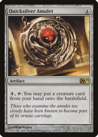 Quicksilver Amulet Magic 2012 (M12) 214 Near Mint Rare English Normal