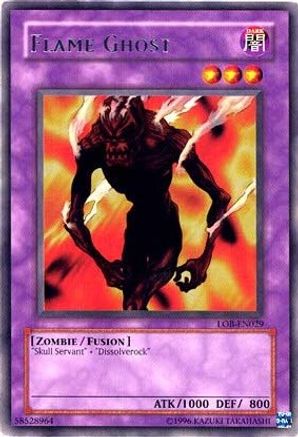 Flame Ghost Legend of Blue Eyes White Dragon (Worldwide English) LOB-EN029 Near Mint Rare English Unlimited
