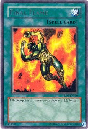 Final Flame Legend of Blue Eyes White Dragon (Worldwide English) LOB-EN100 Near Mint Rare English Unlimited