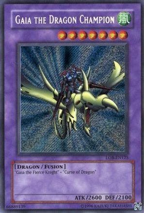 Gaia the Dragon Champion Legend of Blue Eyes White Dragon (Worldwide English) LOB-EN125 Near Mint Secret Rare English Unlimited