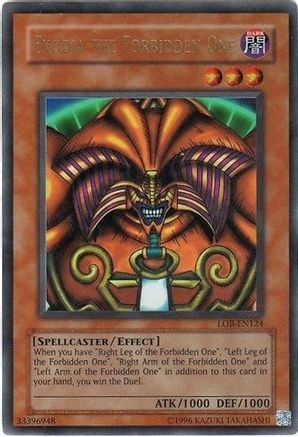 Exodia the Forbidden One Legend of Blue Eyes White Dragon (Worldwide English) LOB-EN124 Near Mint Ultra Rare English Unlimited