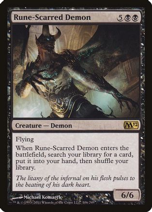 Rune-Scarred Demon Magic 2012 (M12) 106 Near Mint Rare English Normal