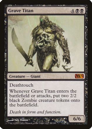 Grave Titan Magic 2012 (M12) 98 Near Mint Mythic English Normal