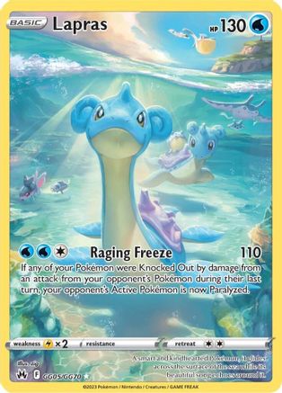 Lapras Crown Zenith: Galarian Gallery GG05/GG70 Near Mint Ultra Rare English Holofoil