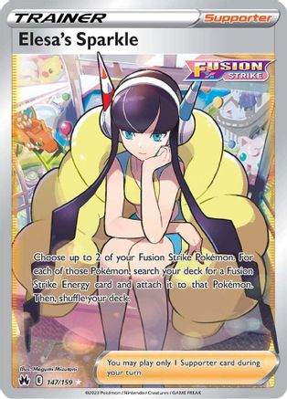 Elesa's Sparkle (Full Art) Crown Zenith 147/159 Near Mint Ultra Rare English Holofoil