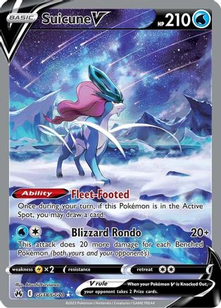 Suicune V Crown Zenith: Galarian Gallery GG38/GG70 Near Mint Ultra Rare English Holofoil