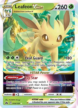 Leafeon VSTAR Crown Zenith 014/159 Near Mint Ultra Rare English Holofoil