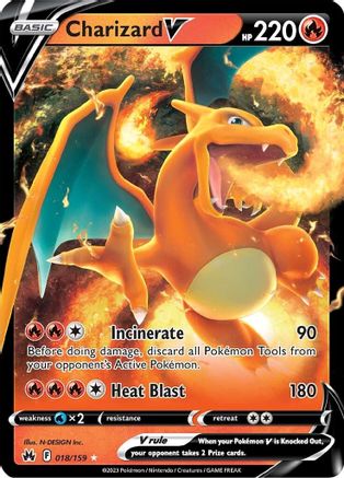 Charizard V 018/159 Crown Zenith Ultra Rare Near Mint  English