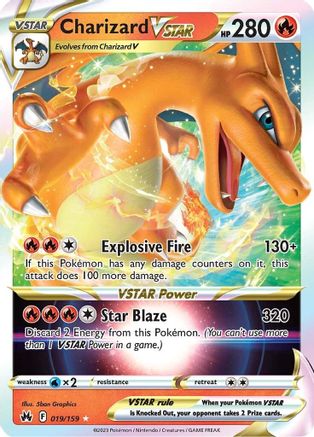 Charizard VSTAR Crown Zenith 019/159 Near Mint Ultra Rare English Holofoil