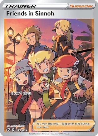 Friends in Sinnoh (Full Art) Crown Zenith 149/159 Near Mint Ultra Rare English Holofoil