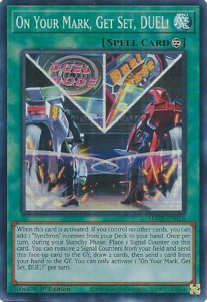 On Your Mark, Get Set, DUEL! Maze of Memories MAZE-EN016 Near Mint Super Rare English 1st Edition