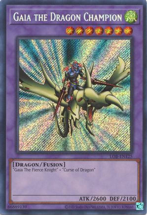 Gaia the Dragon Champion Legend of Blue Eyes White Dragon (25th Anniversary Edition) LOB-EN125 Near Mint Secret Rare English Unlimited