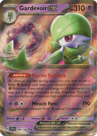 Gardevoir ex 086/198 Scarlet & Violet Double Rare (RR) Near Mint  English