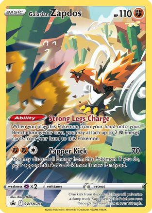 Galarian Zapdos - SWSH283 SWSH: Sword & Shield Promo Cards SWSH283 Near Mint Rare English Holofoil