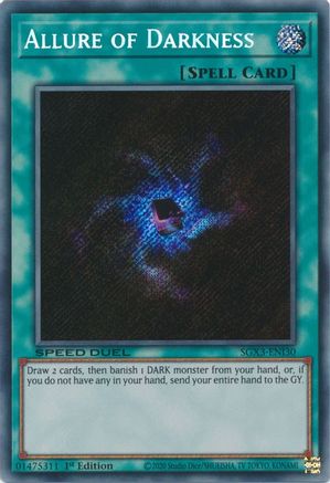 Allure of Darkness (Secret Rare) Speed Duel GX: Duelists of Shadows SGX3-ENI30 Near Mint Secret Rare English 1st Edition