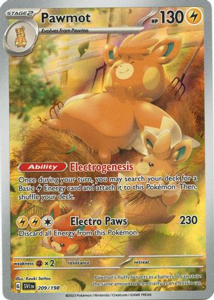 Pawmot - 209/198 SV01: Scarlet & Violet Base Set 209/198 Near Mint Illustration Rare English Holofoil