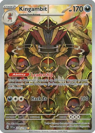 Kingambit - 220/198 SV01: Scarlet & Violet Base Set 220/198 Near Mint Illustration Rare English Holofoil