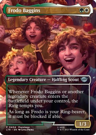 Frodo Baggins (Borderless) Universes Beyond: The Lord of the Rings: Tales of Middle-earth 404 Near Mint Uncommon English Foil