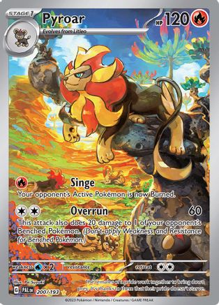 Pyroar - 200/193 SV02: Paldea Evolved 200/193 Near Mint Illustration Rare English Holofoil