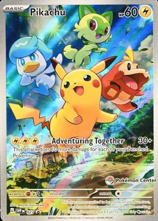 Pikachu (Pokemon Center) 27 SV Black Star Promos Promo Near Mint  English