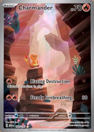 Charmander 168/165 Scarlet & Violet 151 Illustration Rare Near Mint  English