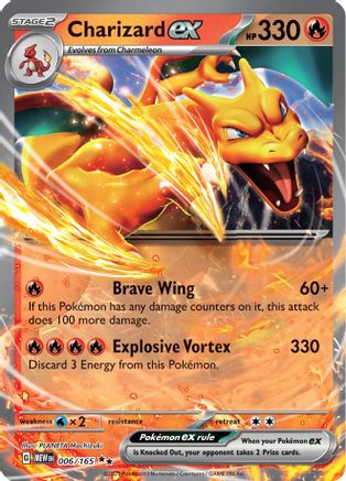 Charizard ex - 006/165 SV: Scarlet & Violet 151 006/165 Near Mint Double Rare English Holofoil