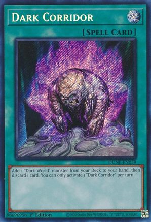 Dark Corridor Duelist Nexus DUNE-EN059 Near Mint Secret Rare English 1st Edition