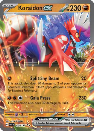 Koraidon ex 124/197 Obsidian Flames Double Rare (RR) Near Mint  English