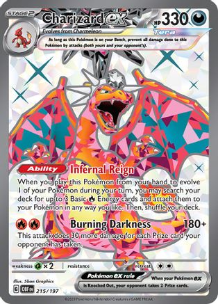 Charizard ex - 215/197 SV03: Obsidian Flames 215/197 Near Mint Ultra Rare English Holofoil