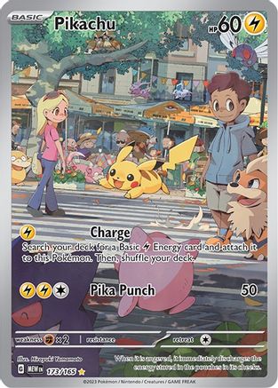 Pikachu - 173/165 SV: Scarlet & Violet 151 173/165 Near Mint Illustration Rare English Holofoil