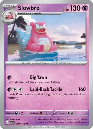 Slowbro 080/165 Scarlet & Violet 151 Reverse Holo Near Mint  English