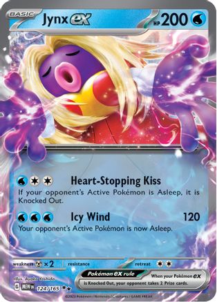 Jynx ex - 124/165 SV: Scarlet & Violet 151 124/165 Near Mint Double Rare English Holofoil