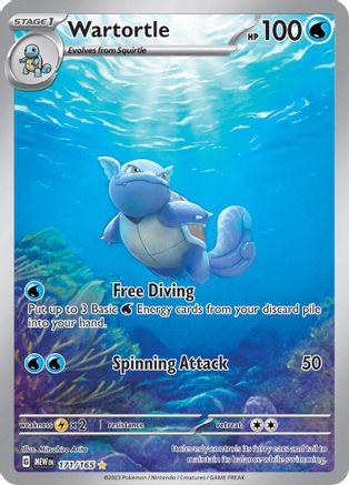 Wartortle 171/165 Scarlet & Violet 151 Illustration Rare Near Mint  English