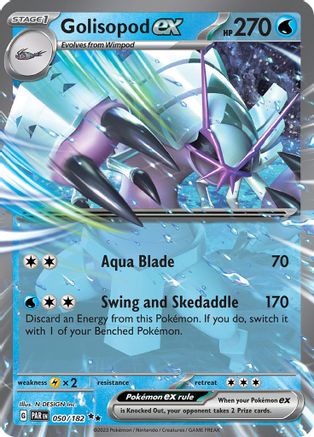 Golisopod ex - 050/182 SV04: Paradox Rift 050/182 Near Mint Double Rare English Holofoil