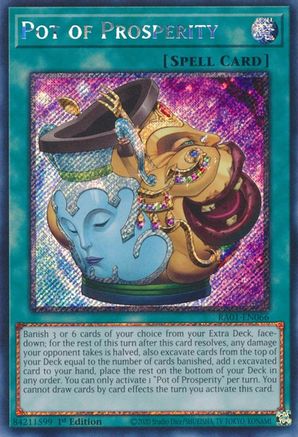 Pot of Prosperity (Platinum Secret Rare) 25th Anniversary Rarity Collection RA01-EN066 Near Mint Platinum Secret Rare English 1st Edition