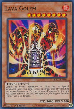 Lava Golem 25th Anniversary Rarity Collection RA01-EN001 Near Mint Super Rare English 1st Edition