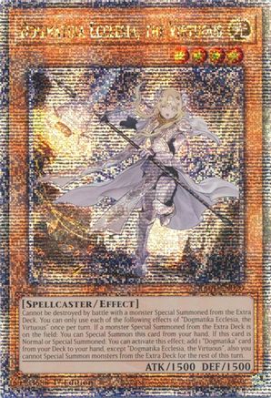 Dogmatika Ecclesia, the Virtuous (Quarter Century Secret Rare) 25th Anniversary Rarity Collection RA01-EN020 Near Mint Quarter Century Secret Rare English 1st Edition