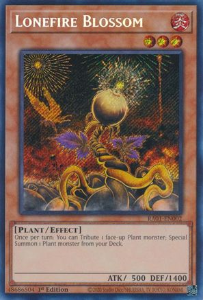 Lonefire Blossom (Secret Rare) 25th Anniversary Rarity Collection RA01-EN002 Near Mint Secret Rare English 1st Edition