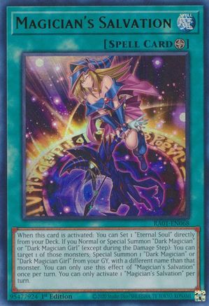 Magician's Salvation RA01-EN068 25th Anniversary Rarity Collection 1st Edition Ultra Rare Near Mint  English