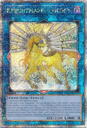 Knightmare Unicorn (Quarter Century Secret Rare) 25th Anniversary Rarity Collection RA01-EN043 Near Mint Quarter Century Secret Rare English 1st Edition