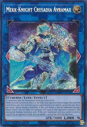 Mekk-Knight Crusadia Avramax (Secret Rare) 25th Anniversary Rarity Collection RA01-EN044 Near Mint Secret Rare English 1st Edition