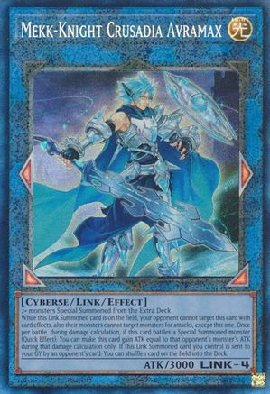 Mekk-Knight Crusadia Avramax (PCR) 25th Anniversary Rarity Collection RA01-EN044 Near Mint Prismatic Collector's Rare English 1st Edition