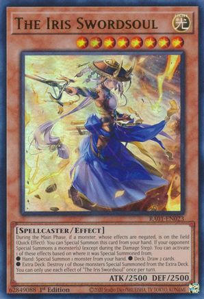 The Iris Swordsoul RA01-EN023 25th Anniversary Rarity Collection 1st Edition Ultra Rare Near Mint  English