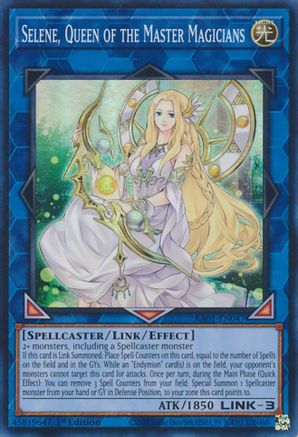 Selene, Queen of the Master Magicians RA01-EN047 25th Anniversary Rarity Collection 1st Edition Super Rare Near Mint  English