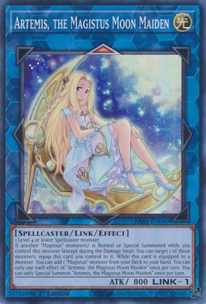 Artemis, the Magistus Moon Maiden 25th Anniversary Rarity Collection RA01-EN049 Near Mint Super Rare English 1st Edition