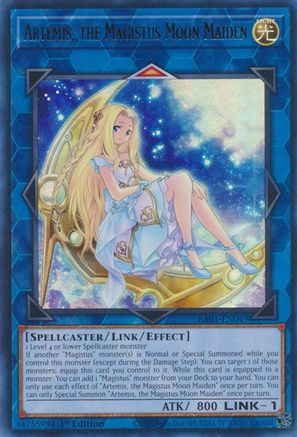 Artemis, the Magistus Moon Maiden (UR) 25th Anniversary Rarity Collection RA01-EN049 Near Mint Ultra Rare English 1st Edition