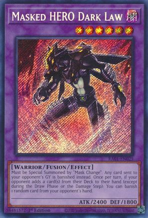 Masked HERO Dark Law (Secret Rare) 25th Anniversary Rarity Collection RA01-EN025 Near Mint Secret Rare English 1st Edition