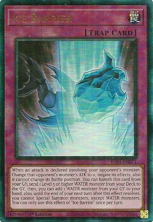 Ice Barrier (PUR) 25th Anniversary Rarity Collection RA01-EN071 Near Mint Prismatic Ultimate Rare English 1st Edition