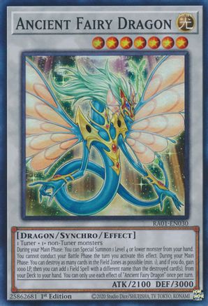 Ancient Fairy Dragon 25th Anniversary Rarity Collection RA01-EN030 Near Mint Super Rare English 1st Edition